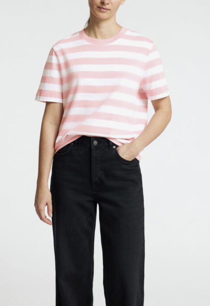 Essential striped boxy tee bleached mauve KM 16087918 - Afbeelding 2